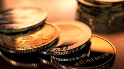 HD wallpaper: silver and gold-colored coin collection, cryptocurrency ...